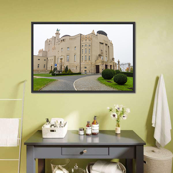 Nouveau Facade Of State Theater Canvas Wall Art-3 Horizontal-Gallery Wrap-25" x 16"-Tiaracle