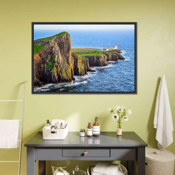 Neist Point Lighthouse Canvas Wall Art-5 Horizontal-Gallery Wrap-22" x 12"-Tiaracle
