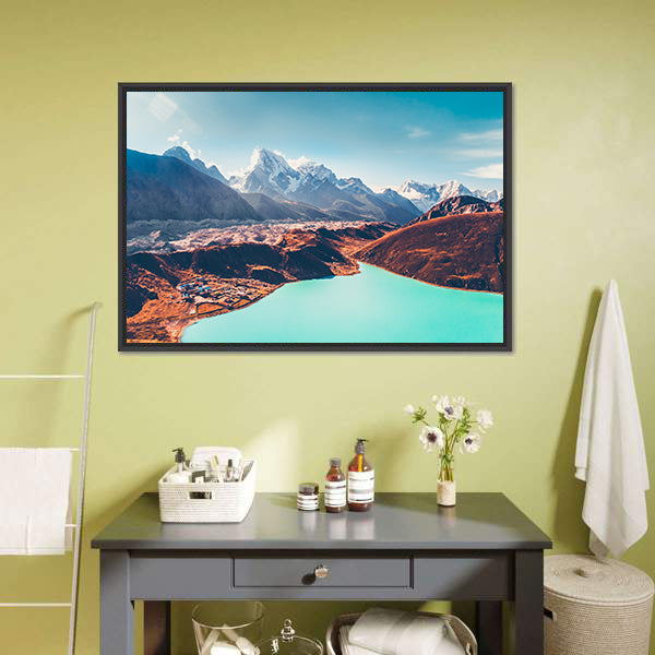 Gokyo Lake Canvas Wall Art-5 Horizontal-Gallery Wrap-22" x 12"-Tiaracle