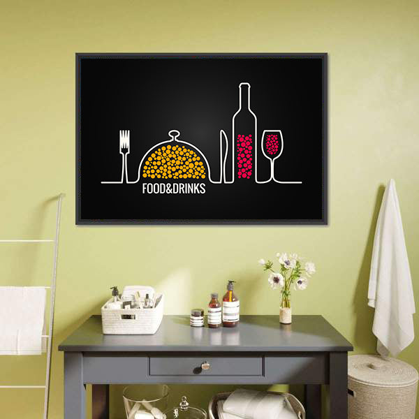 Food And Drink Menu Canvas Wall Art