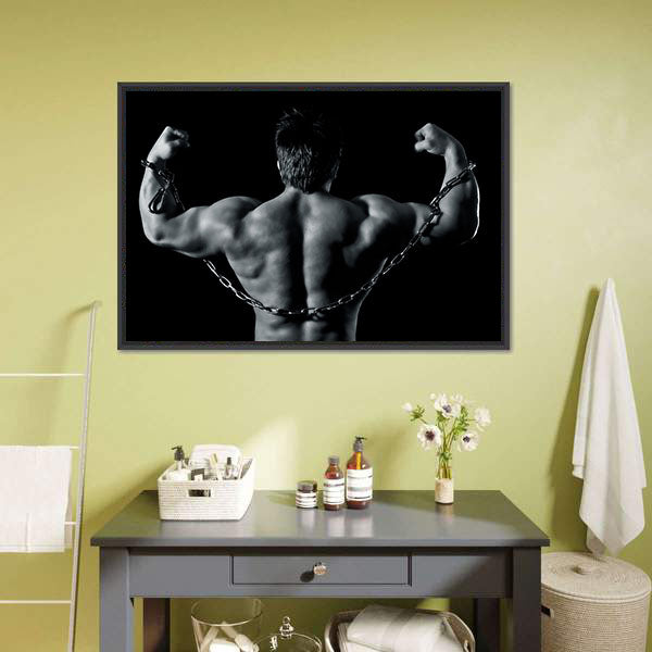 Handsome Young Muscular Sports Canvas Wall Art-5 Horizontal-Gallery Wrap-22" x 12"-Tiaracle