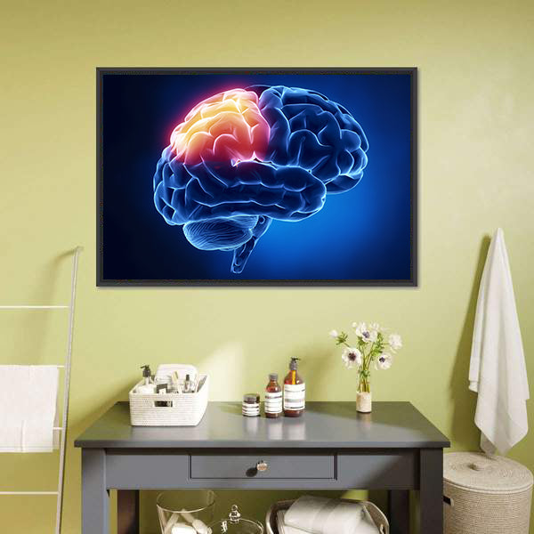 Human Brain X-ray Close-up Canvas Wall Art
