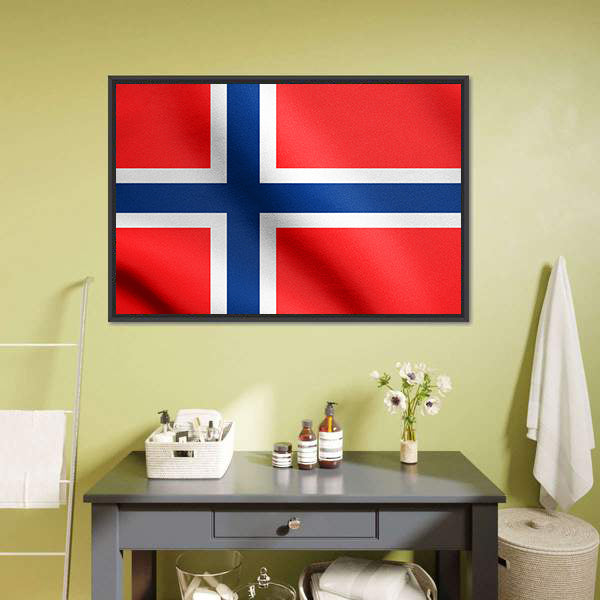 Flag Of Norway Canvas Wall Art-5 Horizontal-Gallery Wrap-22" x 12"-Tiaracle