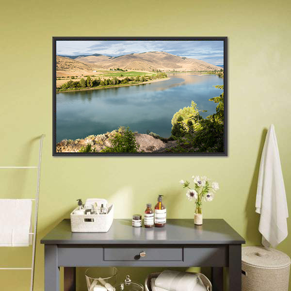 Flathead River In Montana Canvas Wall Art-5 Horizontal-Gallery Wrap-22" x 12"-Tiaracle
