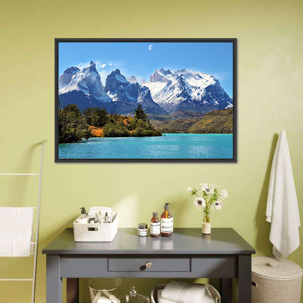Azure Lake Pehoe Canvas Wall Art