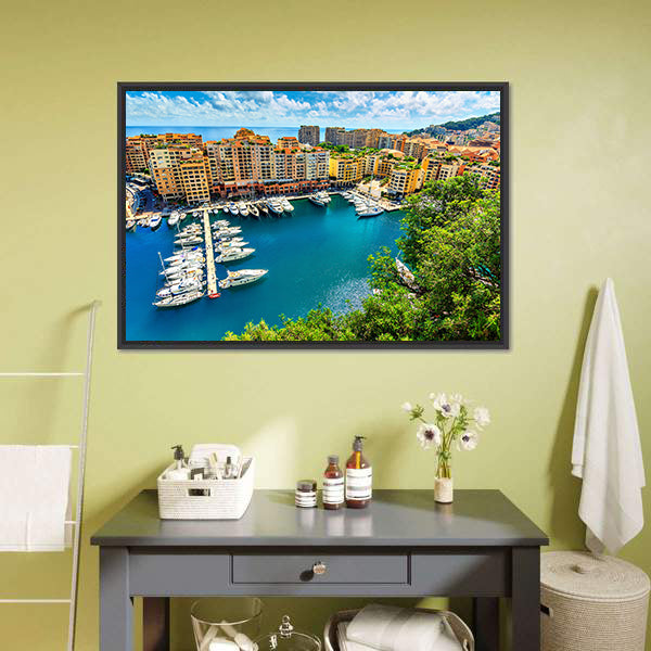 Monte Carlo Bay Monaco Canvas Wall Art-5 Horizontal-Gallery Wrap-22" x 12"-Tiaracle