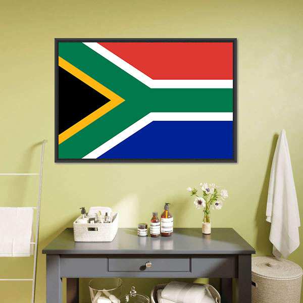 Flag Of South Africa Canvas Wall Art-5 Horizontal-Gallery Wrap-22" x 12"-Tiaracle