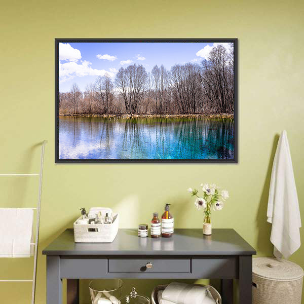 Blue Lake Of Kazan Canvas Wall Art-3 Horizontal-Gallery Wrap-25" x 16"-Tiaracle