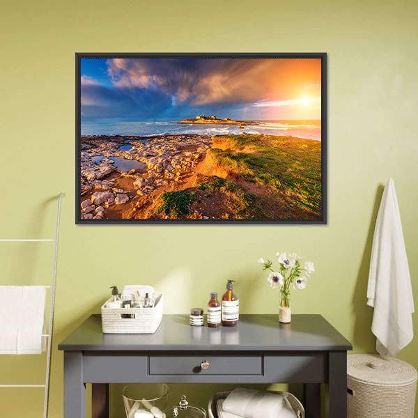 Isola Delle Correnti Sunset Coastline Canvas Wall Art