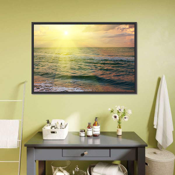 Beautiful Sea Sunset Canvas Wall Art