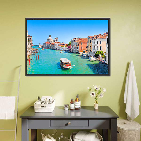 Canal Grande in Sunny Venice Canvas Wall Art