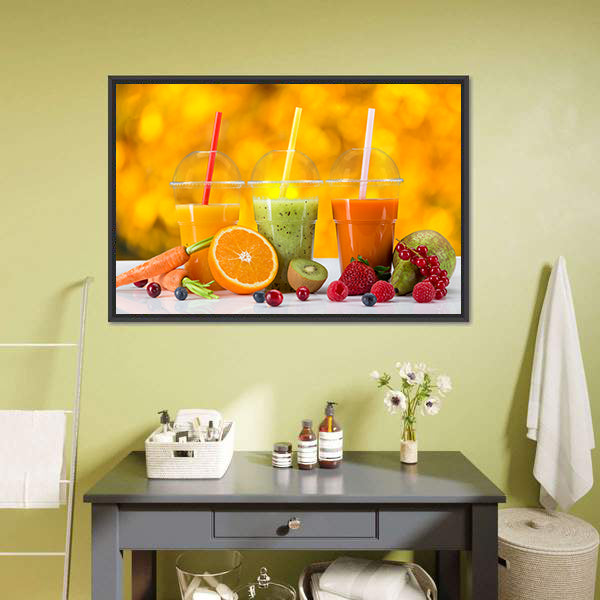 Fresh Juice Mix Fruit Canvas Wall Art