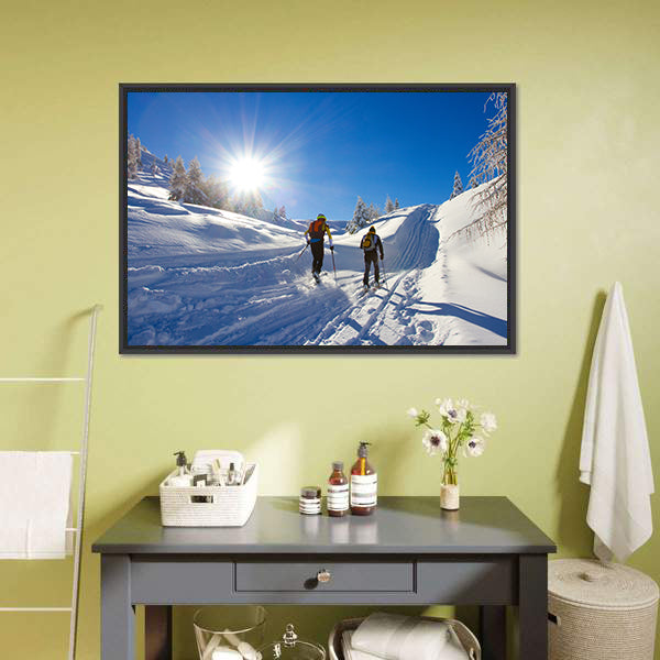 Cross-Country Skiing Canvas Wall Art-5 Horizontal-Gallery Wrap-22" x 12"-Tiaracle