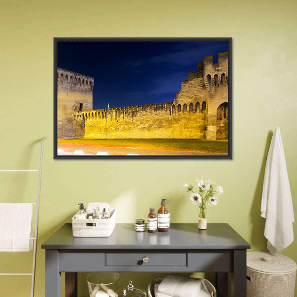 Avignon City at Night Canvas Wall Art