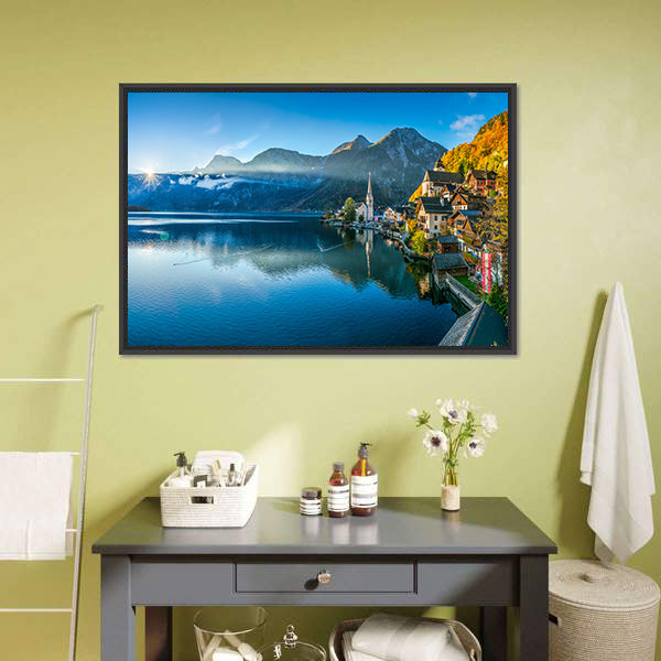 Hallstatt Mountain Village Canvas Wall Art