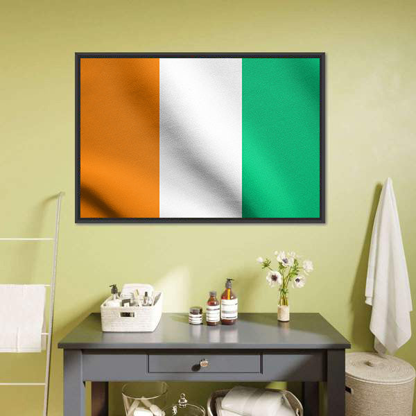 Flag Of Ivory Coast Canvas Wall Art-5 Horizontal-Gallery Wrap-22" x 12"-Tiaracle