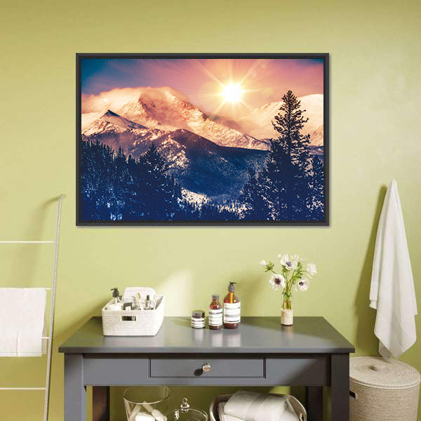 Colorado Mountains at Sunrise Canvas Wall Art
