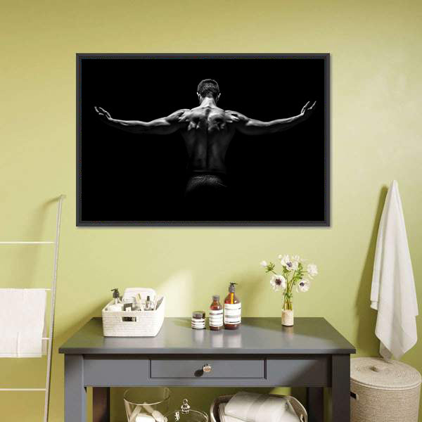 Healthy Muscular Young Man Canvas Wall Art-5 Horizontal-Gallery Wrap-22" x 12"-Tiaracle