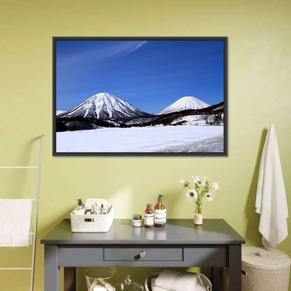 Kimobetsu Town In Winter Canvas Wall Art-3 Horizontal-Gallery Wrap-25" x 16"-Tiaracle