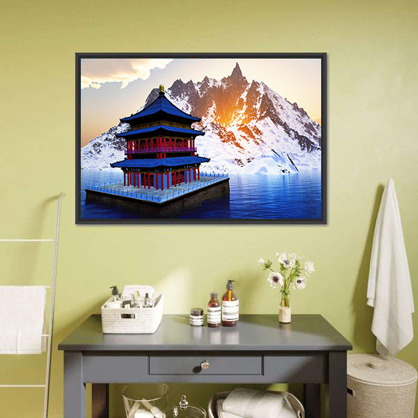 Buddhist Shrine In Bhutan Canvas Wall Art-5 Horizontal-Gallery Wrap-22" x 12"-Tiaracle