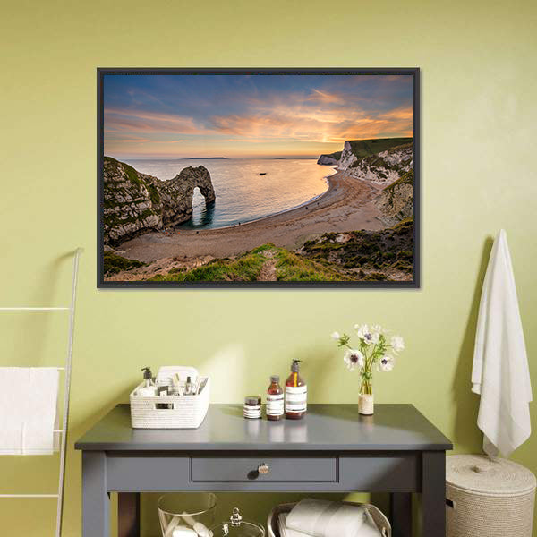 Durdle Door Canvas Wall Art-5 Horizontal-Gallery Wrap-22" x 12"-Tiaracle
