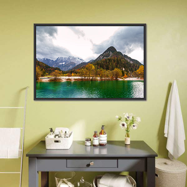 Lake Jasna Slovenia Canvas Wall Art-5 Horizontal-Gallery Wrap-22" x 12"-Tiaracle