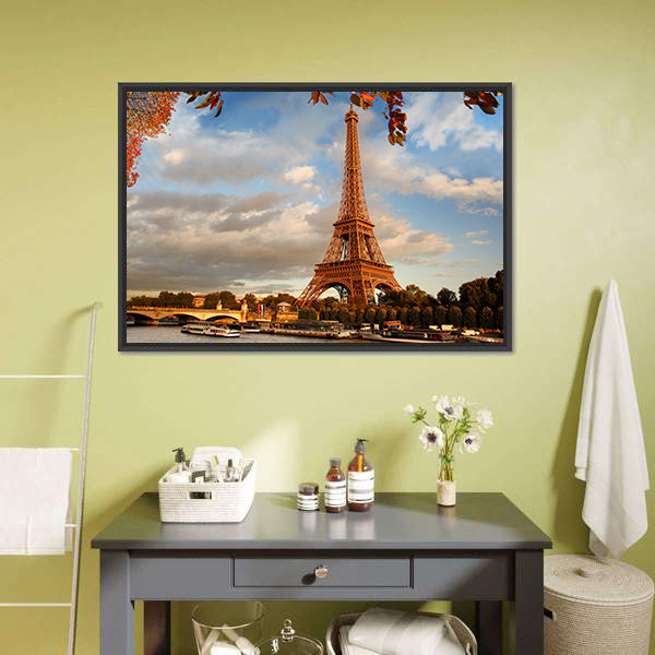 Eiffel Tower in Autumn Canvas Wall Art