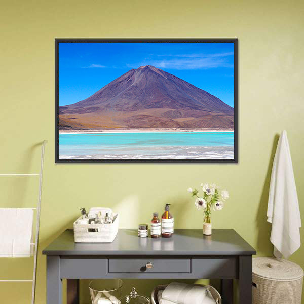 Laguna Verde Bolivia Lake and Volcano Canvas Wall Art