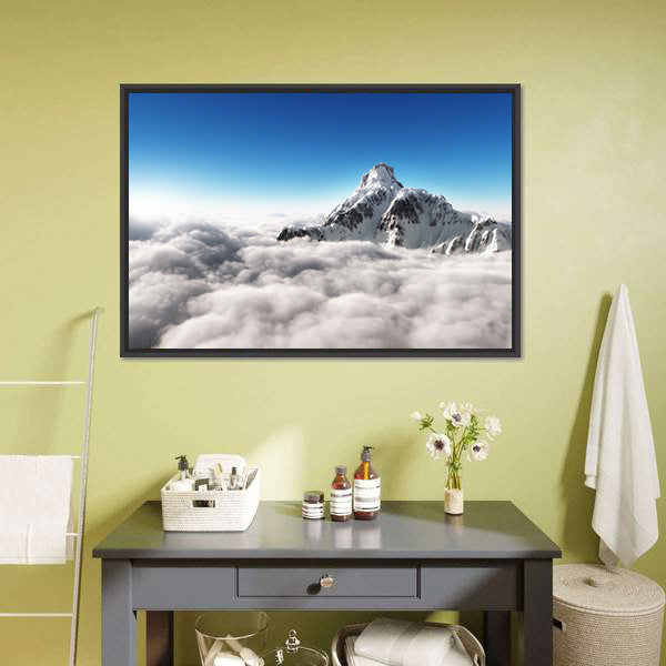 Mountain Above The Clouds Canvas Wall Art-3 Horizontal-Gallery Wrap-25" x 16"-Tiaracle