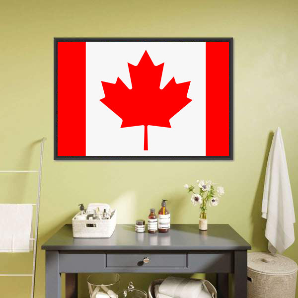 Flag Of Canada Canvas Wall Art-5 Horizontal-Gallery Wrap-22" x 12"-Tiaracle