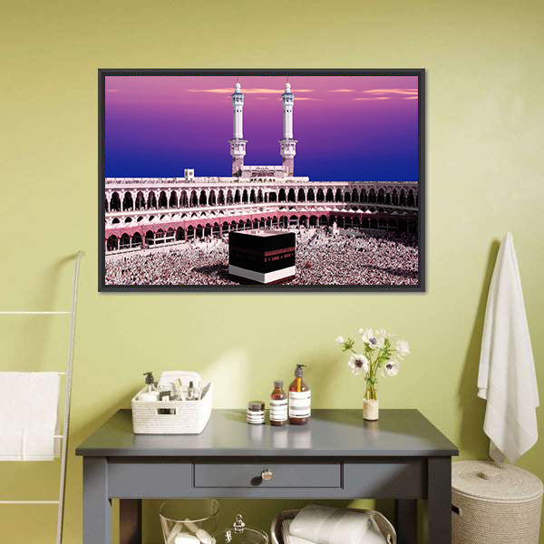 Holy Kaaba at Dusk Canvas Wall Art