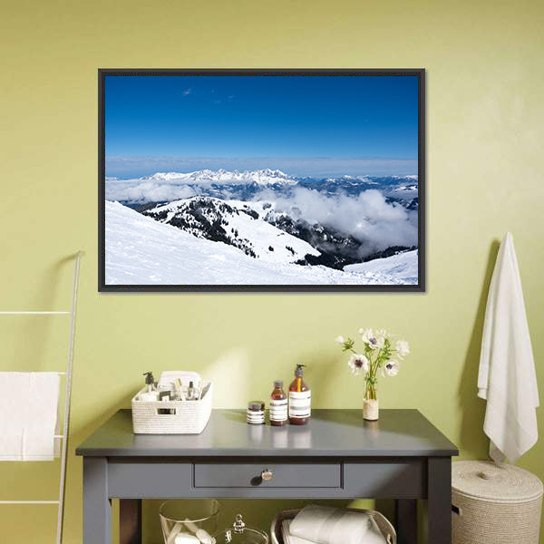 Snow-capped Austrian Alps Canvas Wall Art