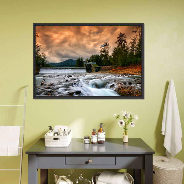 Dam Mentawa, Indonesia Canvas Wall Art