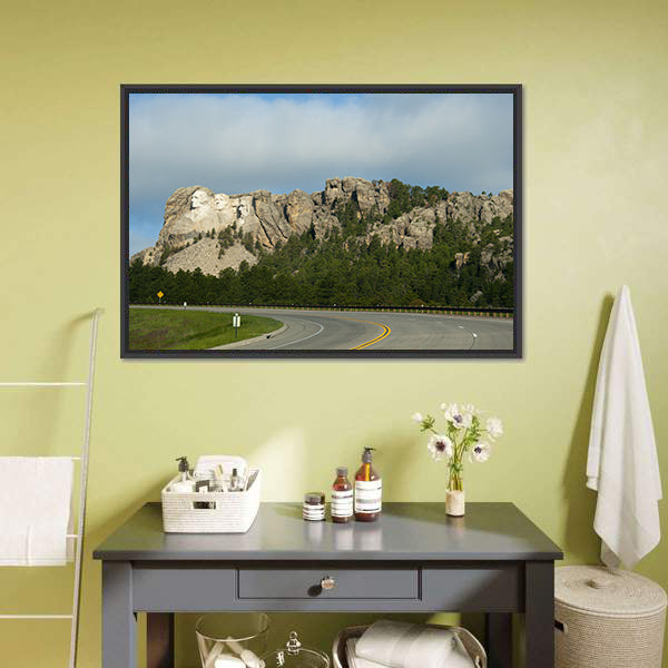 Mount Rushmore In Dakota Canvas Wall Art-5 Horizontal-Gallery Wrap-22" x 12"-Tiaracle