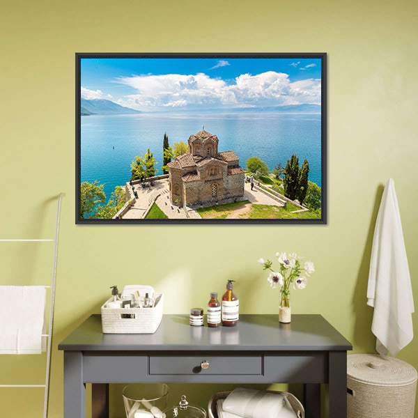 Jovan Kaneo Church Ohrid Canvas Wall Art-3 Horizontal-Gallery Wrap-25" x 16"-Tiaracle