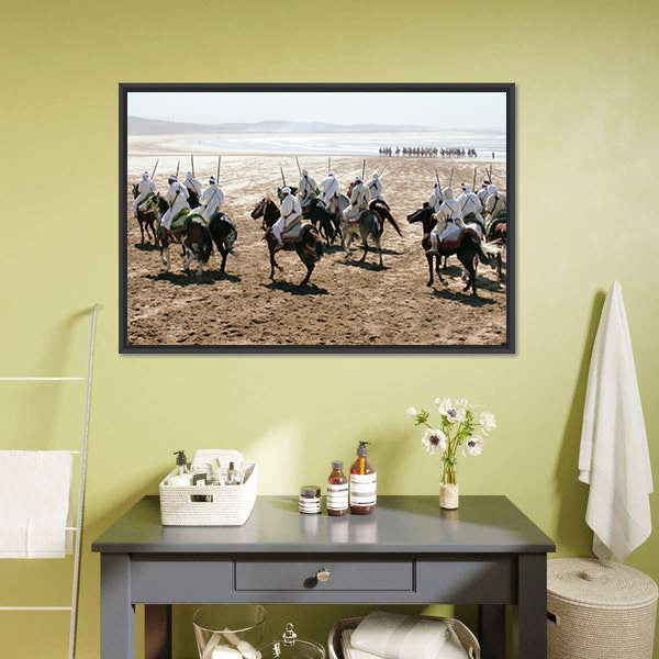 Fantasia On The Beach Of Essaouira Canvas Wall Art-5 Horizontal-Gallery Wrap-22" x 12"-Tiaracle