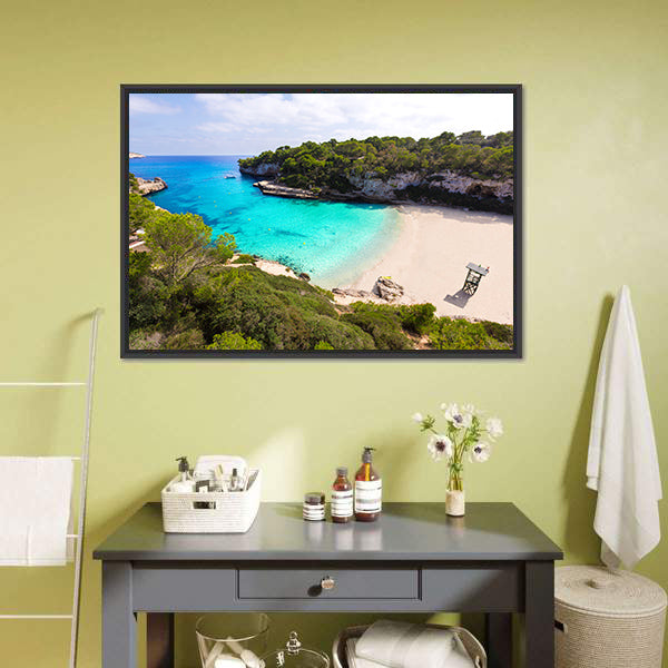 Beach In Mallorca Spain Canvas Wall Art-5 Horizontal-Gallery Wrap-22" x 12"-Tiaracle