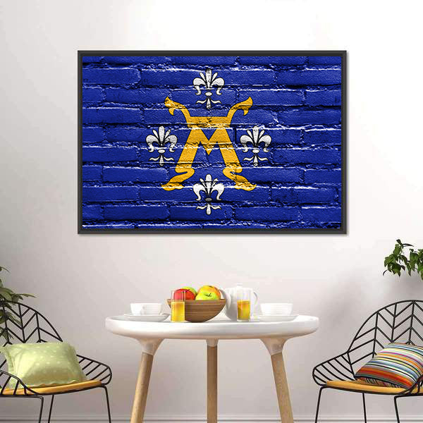Flag Of Turku Finland Canvas Wall Art-5 Horizontal-Gallery Wrap-22" x 12"-Tiaracle