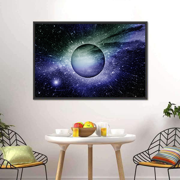 Nebula Planet And Star Dust Canvas Wall Art-5 Horizontal-Gallery Wrap-22" x 12"-Tiaracle