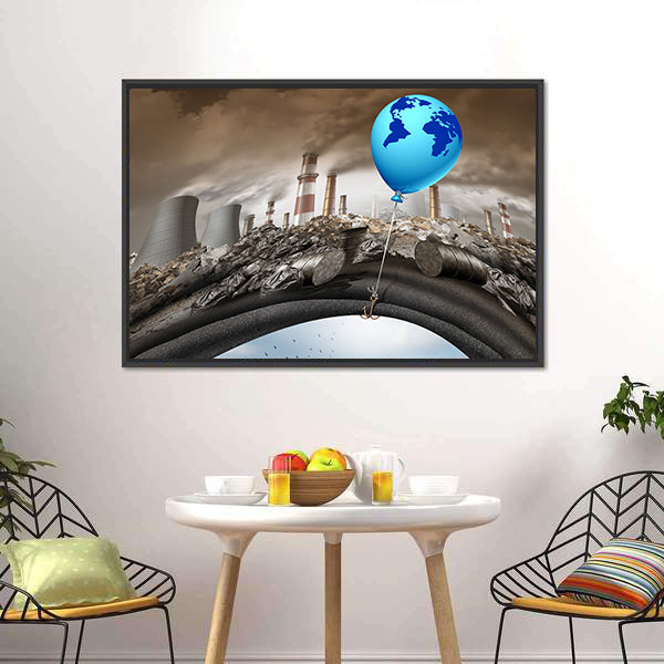 Concept of Climate Change and Hope Canvas Wall Art
