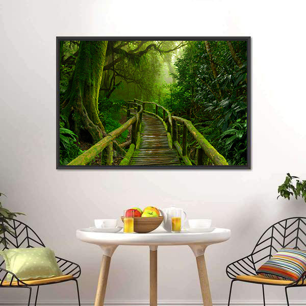 Nepal Jungle Canvas Wall Art-5 Horizontal-Gallery Wrap-22" x 12"-Tiaracle