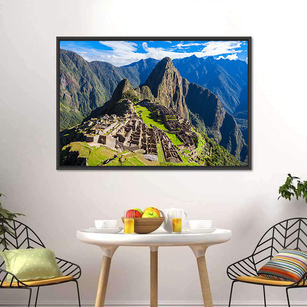 Machu Picchu Canvas Wall Art-5 Horizontal-Gallery Wrap-22" x 12"-Tiaracle