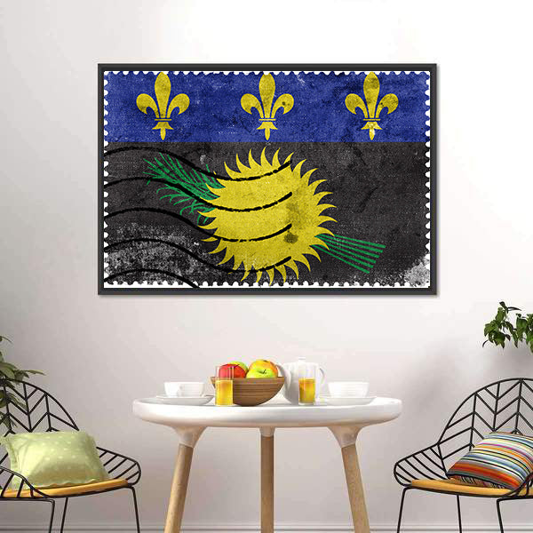 Flag Of Guadeloupe France Canvas Wall Art-5 Horizontal-Gallery Wrap-22" x 12"-Tiaracle