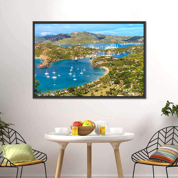 Antigua Bay Canvas Wall Art-5 Horizontal-Gallery Wrap-22" x 12"-Tiaracle