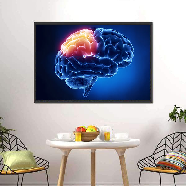 Human Brain X-ray Close-up Canvas Wall Art