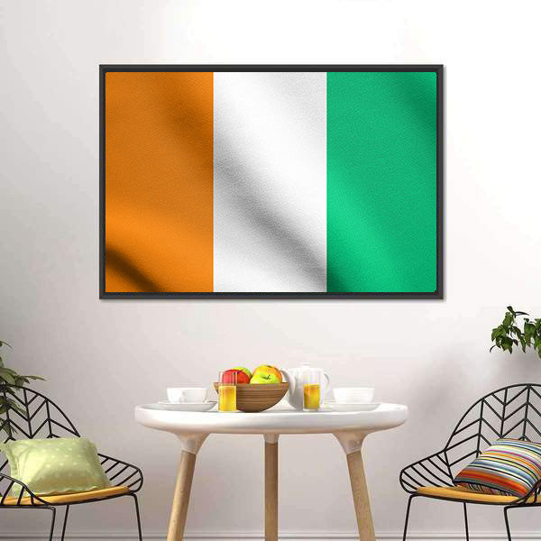 Flag Of Ivory Coast Canvas Wall Art-5 Horizontal-Gallery Wrap-22" x 12"-Tiaracle