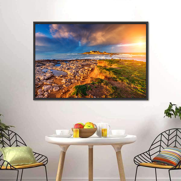 Isola Delle Correnti Sunset Coastline Canvas Wall Art