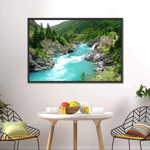 Kawarau River and Forest Canvas Wall Art