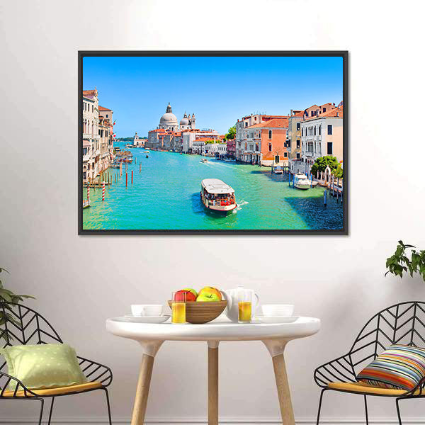 Canal Grande in Sunny Venice Canvas Wall Art