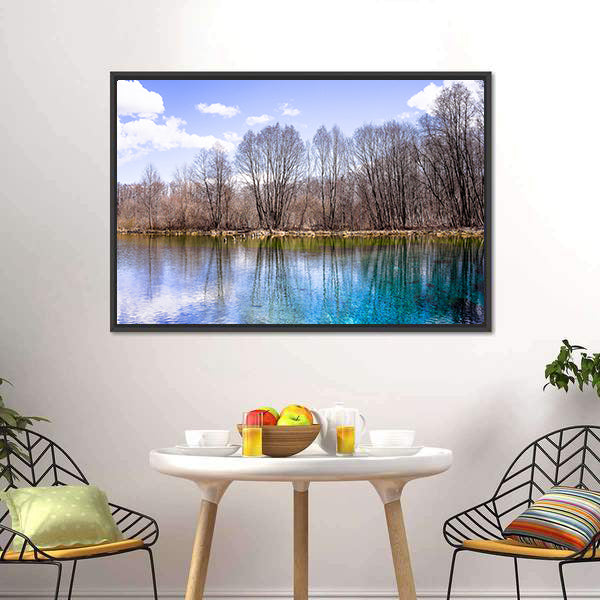 Blue Lake Of Kazan Canvas Wall Art-3 Horizontal-Gallery Wrap-25" x 16"-Tiaracle